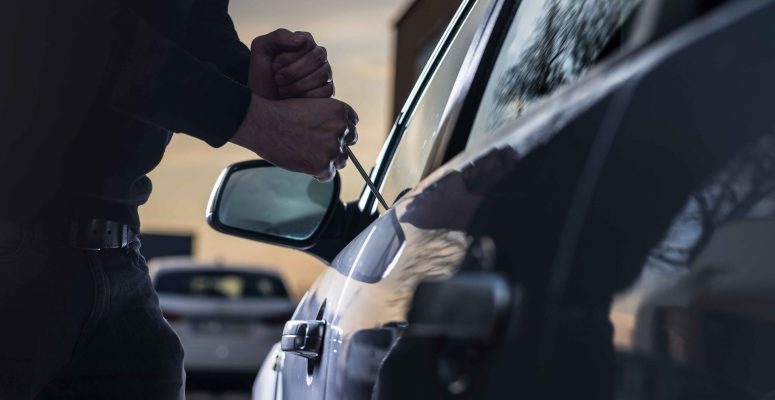 Thief Stealing Car from Auto Dealership St. Louis Missouri